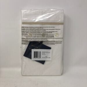 Ralph Lauren Palmer Organic Cotton Percale 2 Standard Pillowcases Sand Dune New